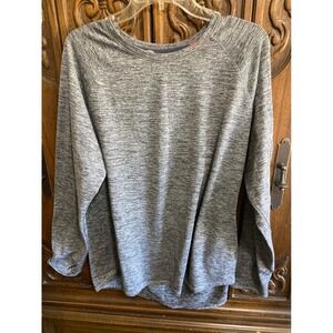 ClimateRight by Cuddl Duds Grey Camo Space Dye Long Sleeve Thumbhole Top XXL